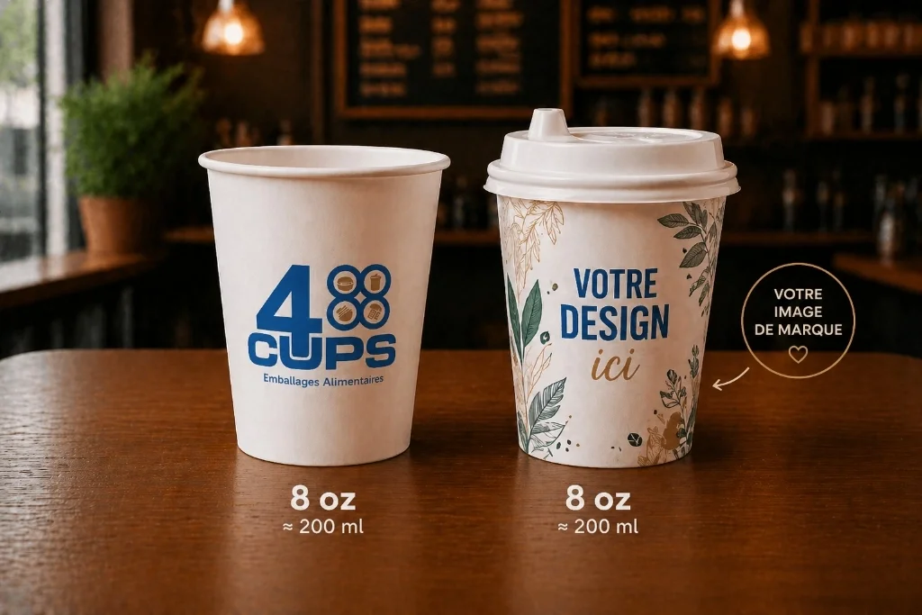 Gobelet 8 oz blanc