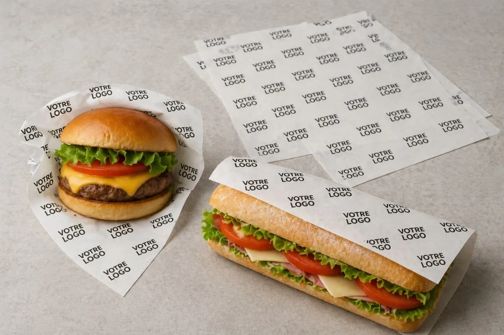 Papier sandwich/burger personnalisé