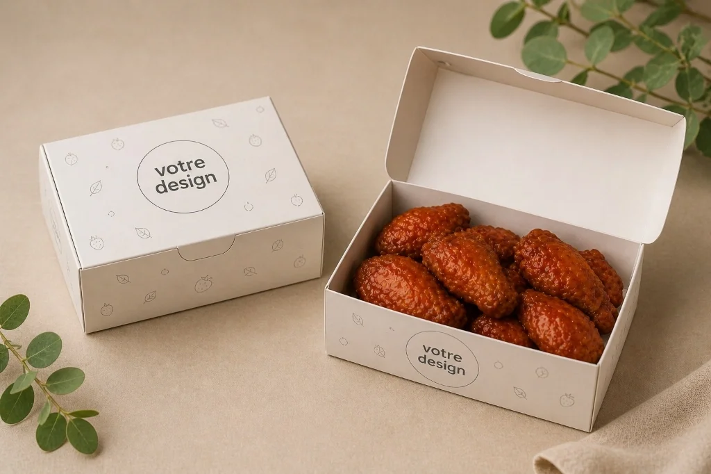 Petite boîte en carton alimentaire personnalisable
