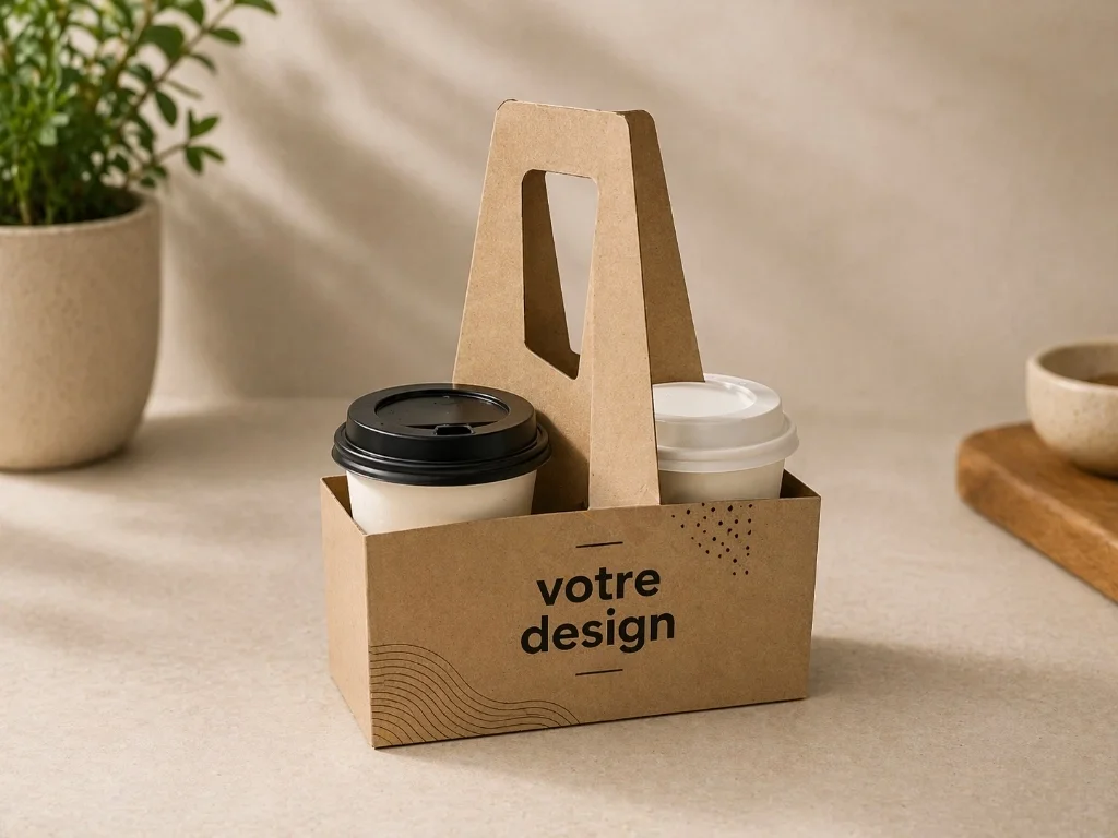 Porte-gobelet kraft avec anse