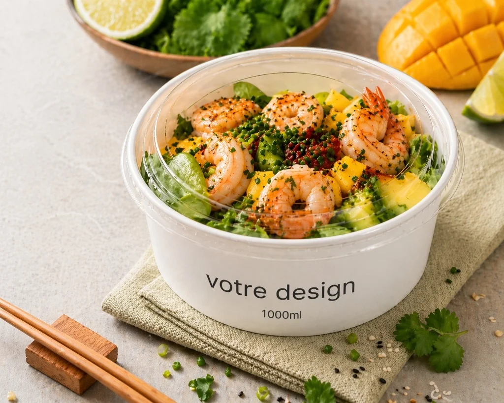 Saladier crevettes personnalisé